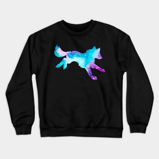 Running Galaxy Wolf Crewneck Sweatshirt
